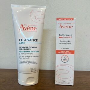Avène Tolerance Control Skin Recovery Cream & Cleanance ACNE Medicated Cleanser